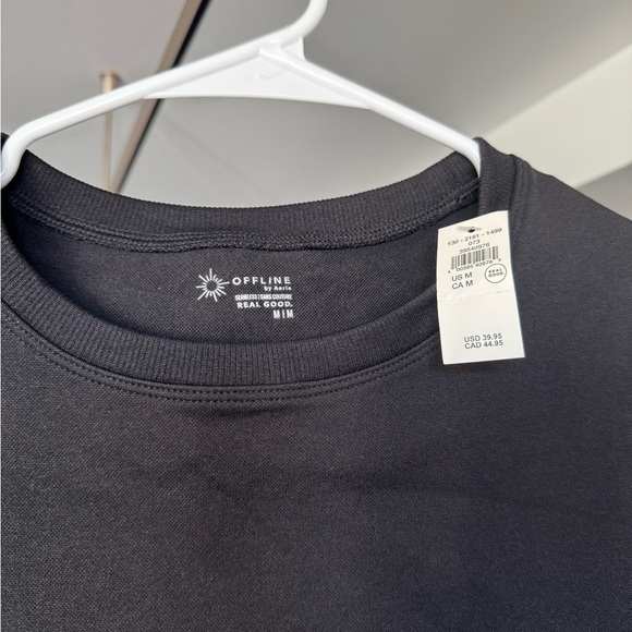 OFFLINE By Aerie Sidewalk Seamless Cropped T-Shirt Size M NWT - Picture 7 of 9